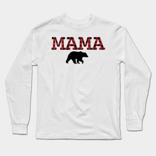 Mama Bear Buffalo Check Long Sleeve T-Shirt